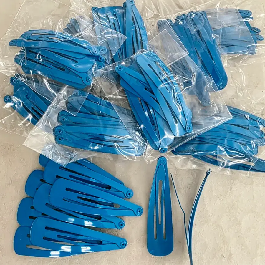 색상 똑딱핀 블루 6mm 100개 일괄