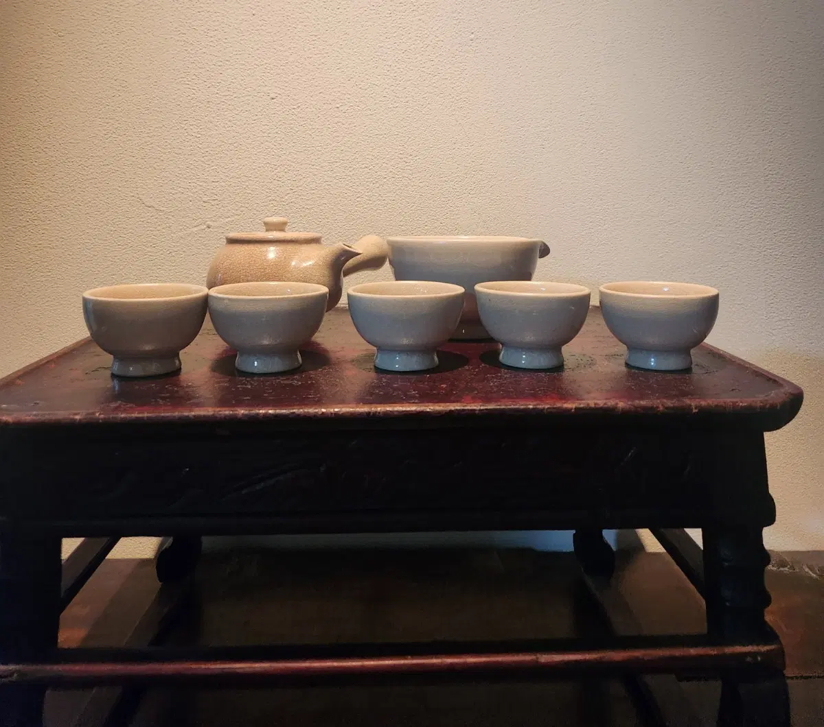 다산학당 5인 분청 다기 세트]