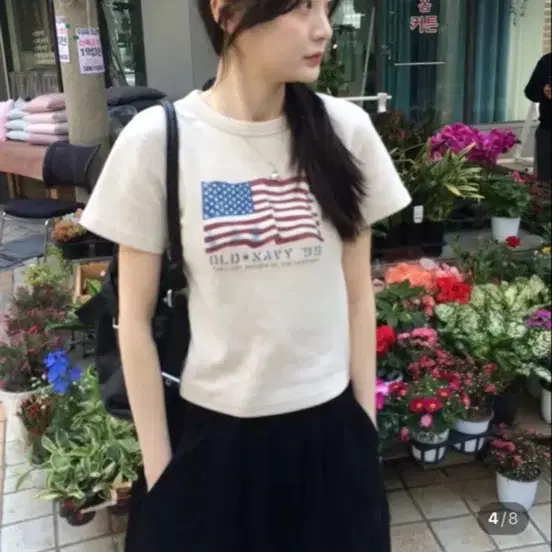 올드네이비 성조기 반팔티