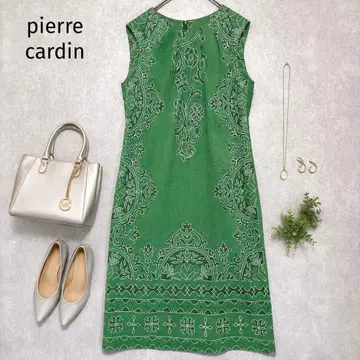 pierre cardin 피에르 가르뎅 올 패턴 컷워크풍 원피스 38