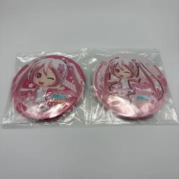 하츠네 미쿠 Project mirai 2 벚꽃 미쿠 캔뱃지 2개 세트