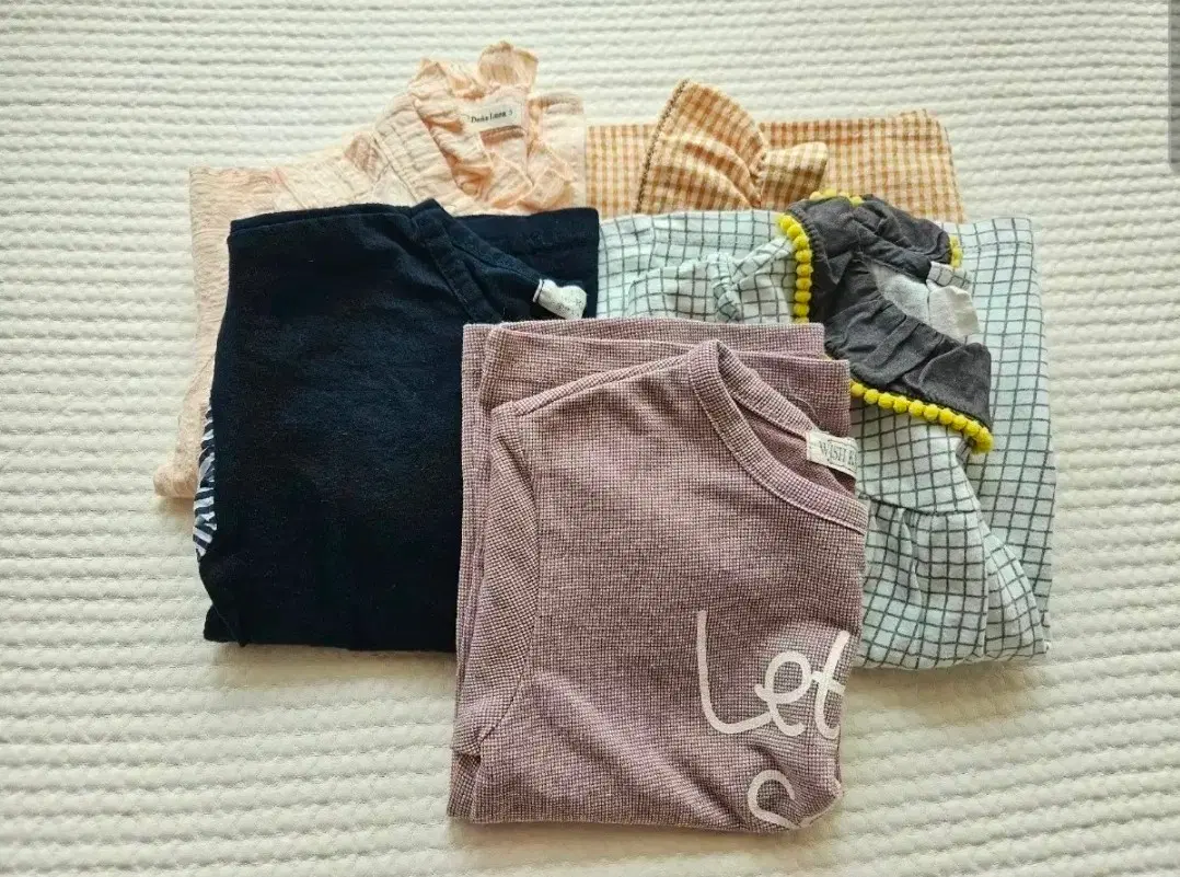 100사이즈(24~36m) 유아 여아 반팔 6벌일괄.