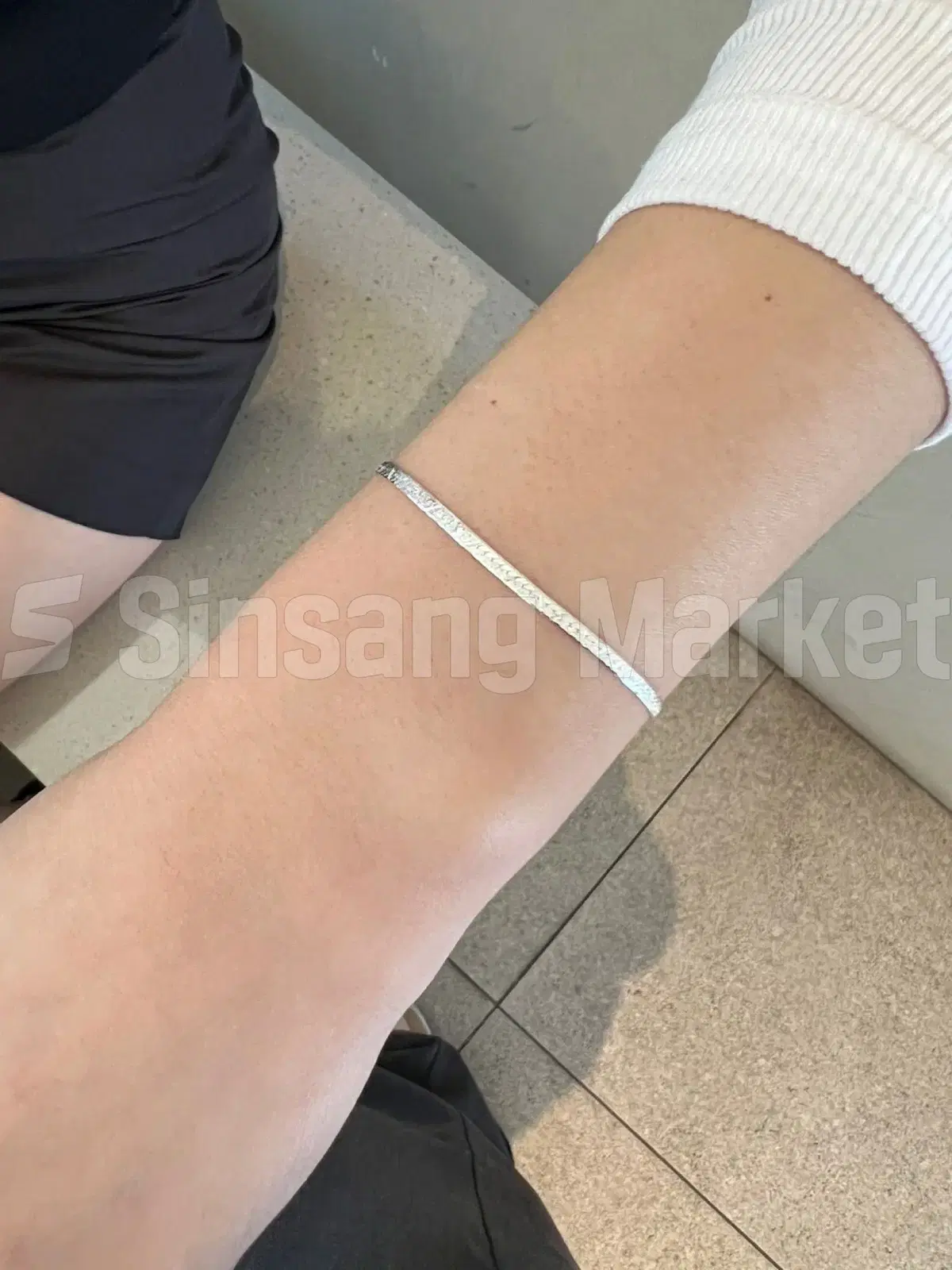 [빠른발송] 실버925 이태리 갈치체인 팔찌 발찌