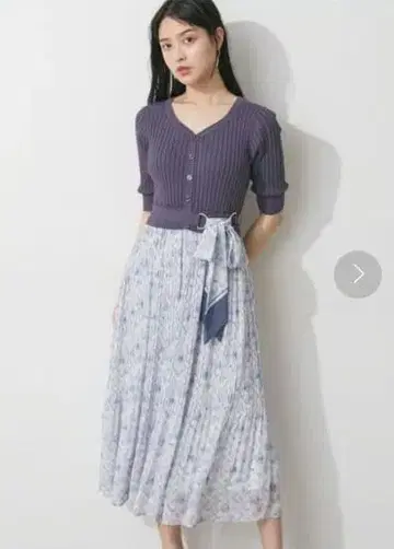JILL by JILL STUART 아트 프린트 도킹 원피스