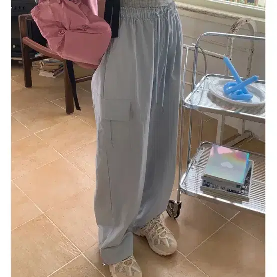 프렌치오브 투웨이 나일론 와이드 카고 팬츠