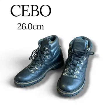 CEBO 마운틴 부츠 26cm 천연 가죽 가죽 블랙