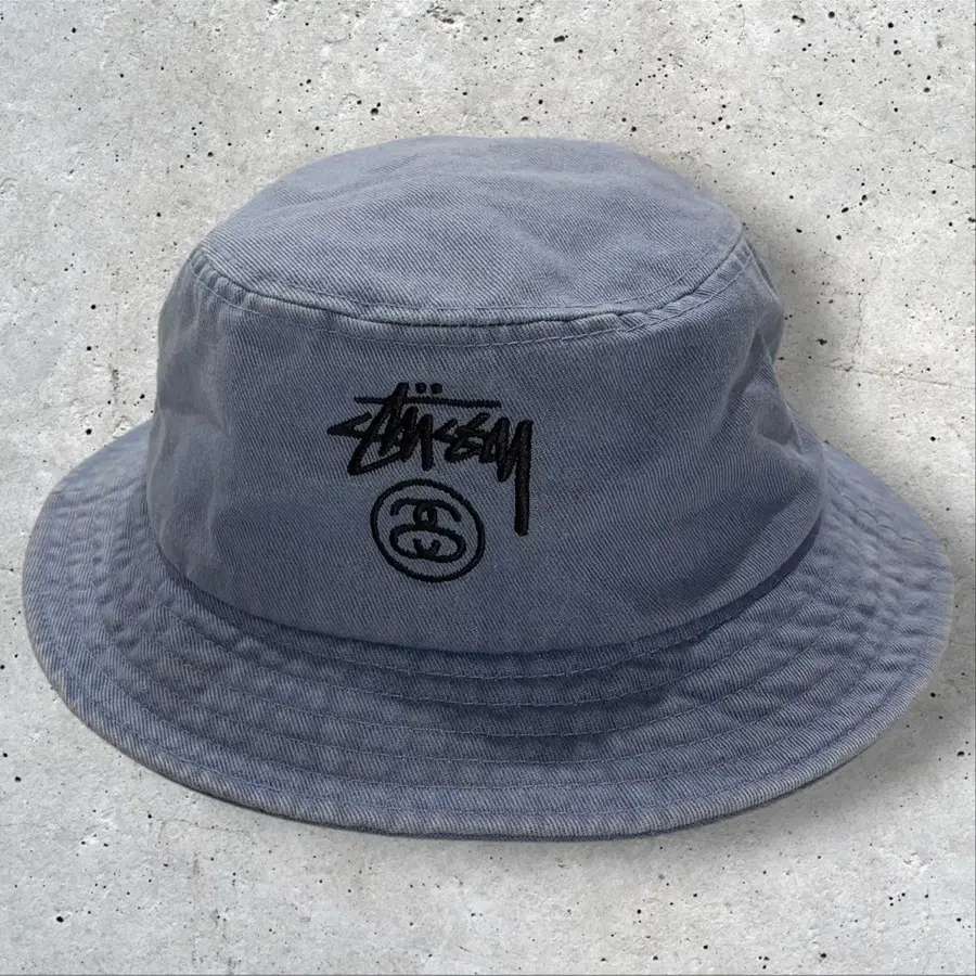 [L-XL] 스투시 Stussy 워싱 블루 버킷햇 모자