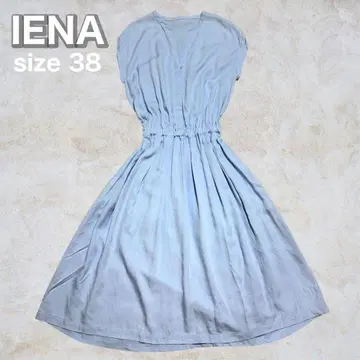 새상품급 IENA 스키퍼 셔츠 원피스 롱 원피스 선명한 하늘색 블루