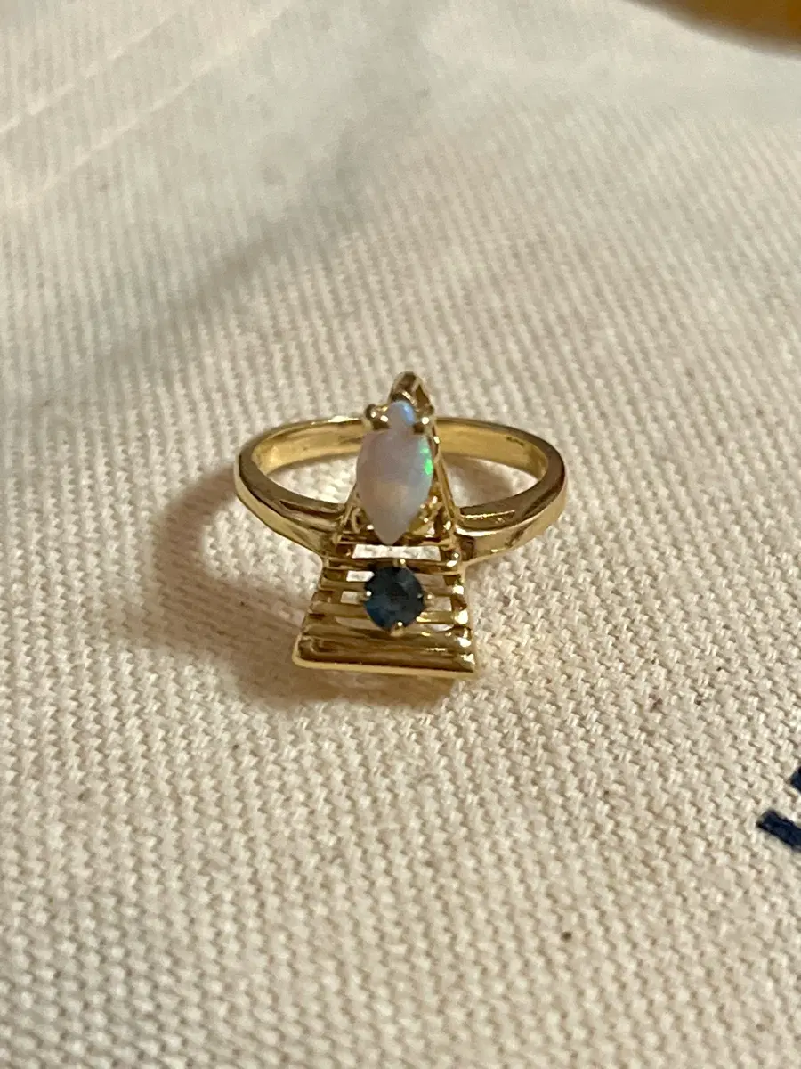 14k Opal Gold Ring 오팔 사파이어 금반지