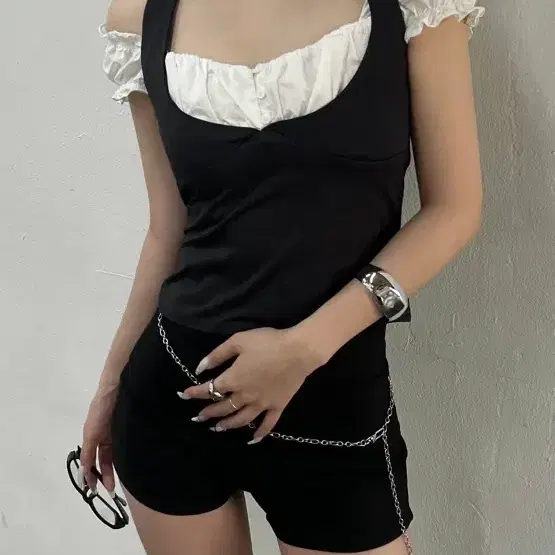 카시코 보니 홀터 리본 탑