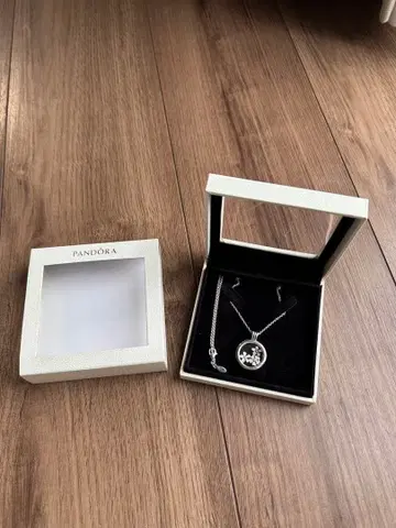 PANDORA 판도라 목걸이 로켓 펜던트 플라워 참 3개