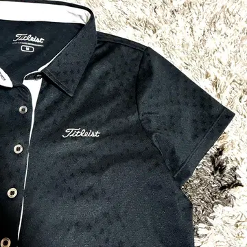 컨디션 최상 Titleist 타이틀리스트 골프 피케 셔츠 반팔 블랙 M 반팔