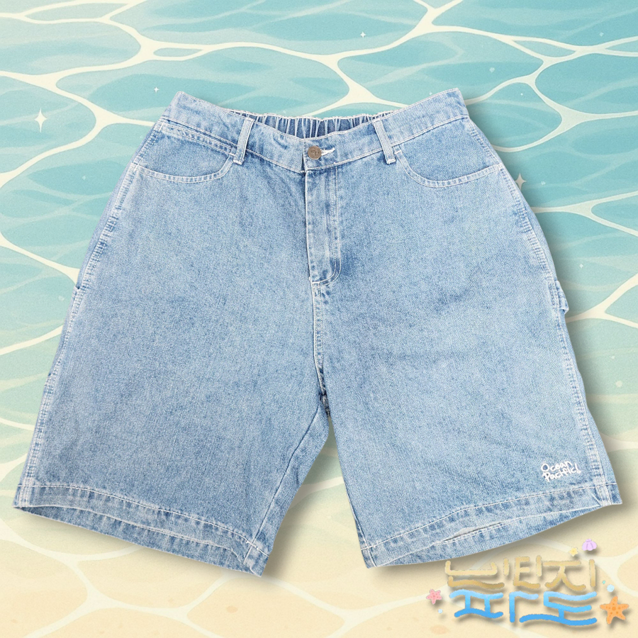 M 오션퍼시픽 데님 카펜터 하프팬츠