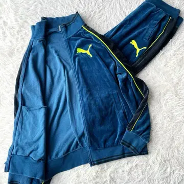 [ 새상품급 초레어 사이즈 XL 벨로아 ] 푸마 셋업 저지 블루