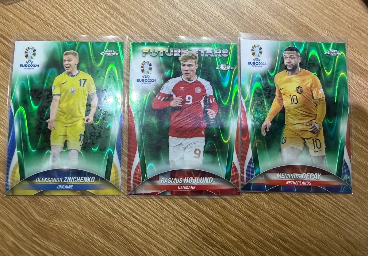 유로 2024 진첸코, 호일룬, 데파이 축구 카드