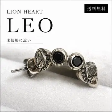 라이온 하트 LEO 샤프 후프 귀걸이 블랙 지르코니아 한쪽용