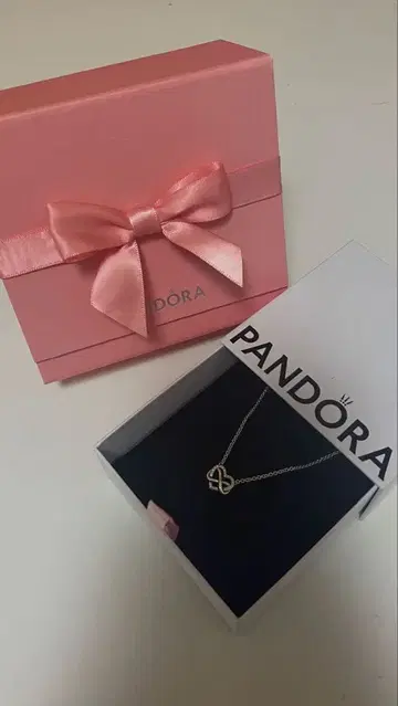PANDORA 인피니티 하트 목걸이 실버