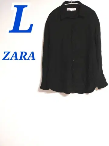 ZARA 긴팔 셔츠 블랙 고급스러운 코디 오피스 캐주얼