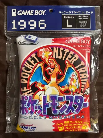 GAME BOY 포켓몬스터 빨간색 T셔츠 L사이즈
