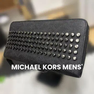 MICHAEL KORS 남성용 롱 장지갑 스터드 블랙