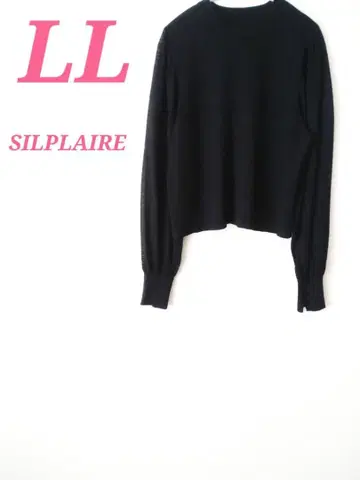 SILPLAIRE 긴팔 티셔츠 블랙 XL 레이온 블렌드 어른스러운
