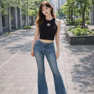 GYDA 제이다 아메스리 니트탑 y2k 크롭 로고 블랙