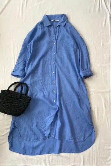 새상품급 ZARA | 자라 린넨 롱 셔츠 원피스 겉옷