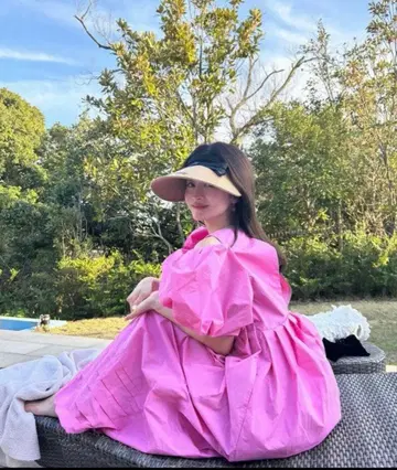 LILLIAN BALLOON DRESS 핑크 Bibiy