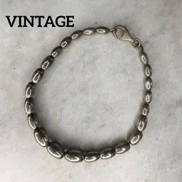 VINTAGE 빈티지 실버 925 비즈 체인 팔찌
