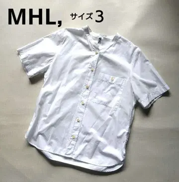 MHL, 마가렛호웰 노카라 셔츠 밴드 카라 3 새상품급
