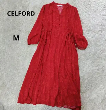 CELFORD 셀포드 쉬폰 허리 개더 원피스 M 사이즈