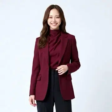 [당일 발송] Zara 자켓 상의 와인 레드 보르도 US XS