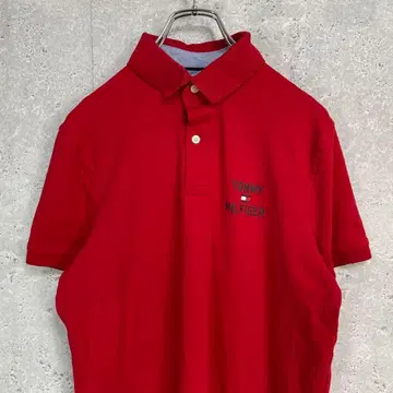TOMMY HILFIGER 원 포인트 피케 셔츠 반팔 셔츠 구제 의류 S