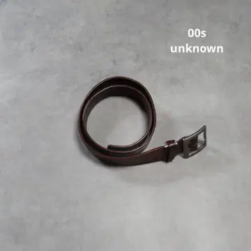 unknown / 2000s 이탈리아 가죽 벨트 천연 가죽 브라운