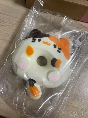 SNS 화제 신상 삼색 고양이 도넛 물 느낌 스퀴즈 쫀득