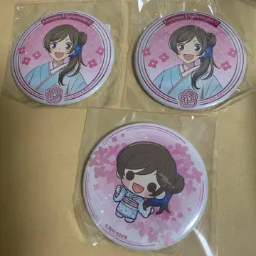 오늘부터 신령님 캔뱃지 토모에 3종 세트