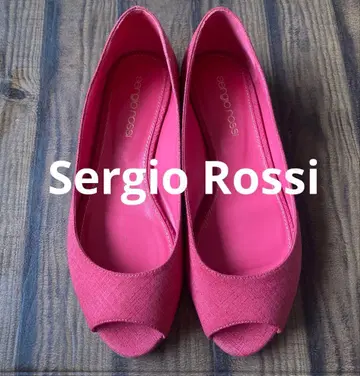 새상품급 [ Sergio Rossi 세르지오로시 ] 핑크 샌들 플랫슈즈