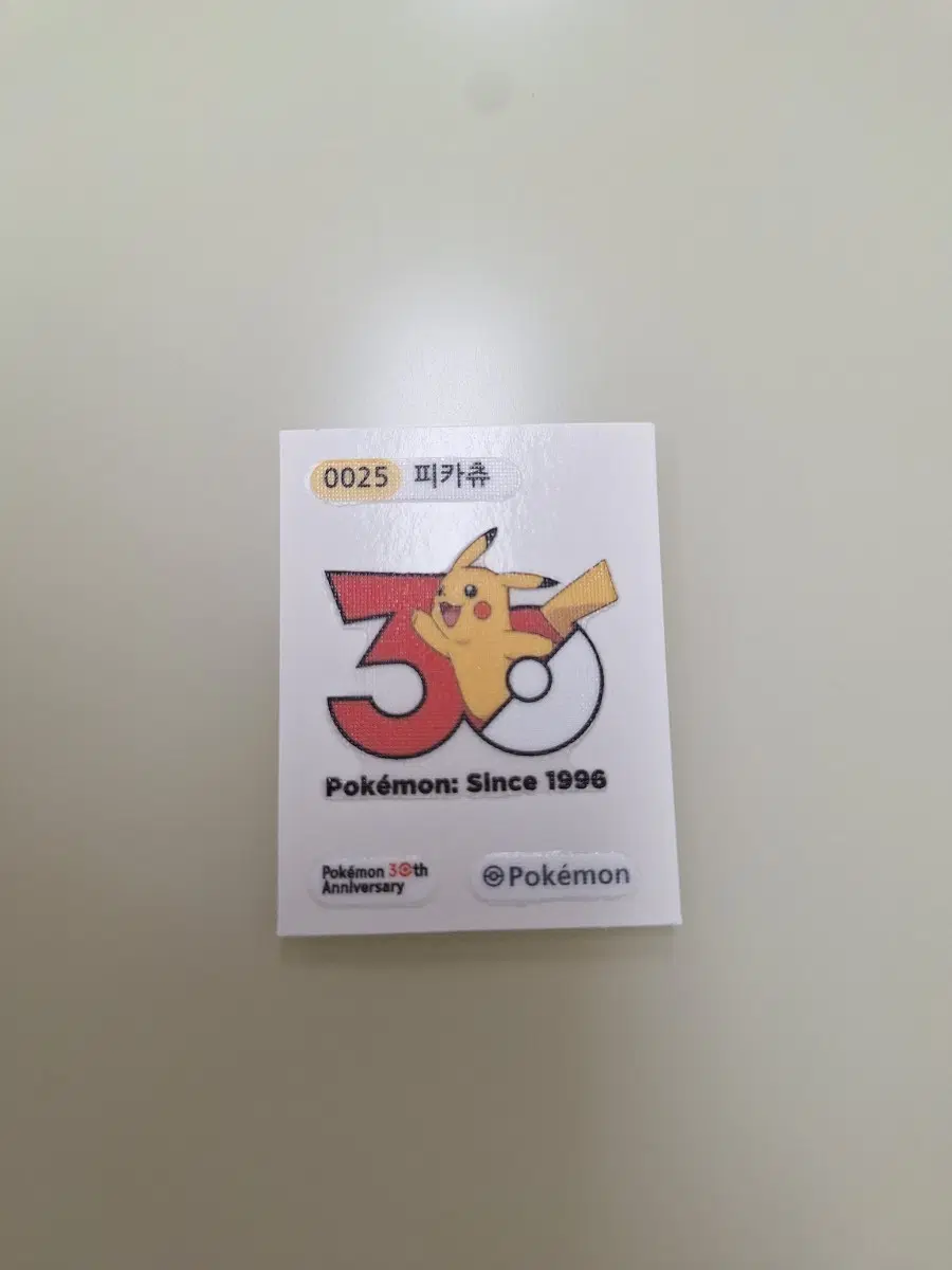 피카츄 30주년 띠부씰