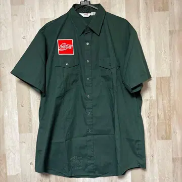 80's USA제 코카콜라 워크 셔츠 스텐실 와펜