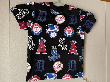 MLB 올 패턴 아 리그 T셔츠 블랙