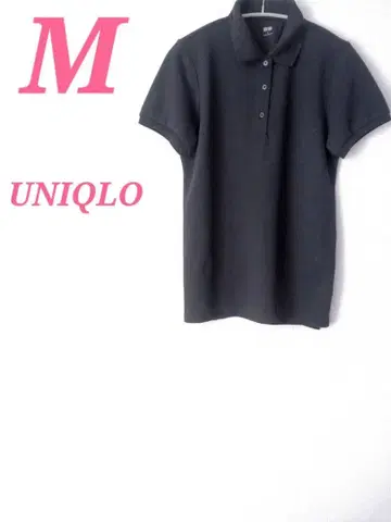 UNIQLO 유니클로 반팔 피케 셔츠 블랙 M 사이즈 캐주얼 코디