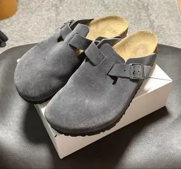 BIRKENSTOCK Boston 스웨이드 샌들 그레이 43