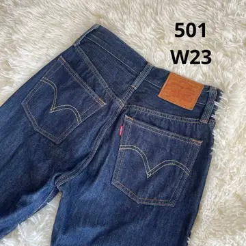 리바이스 501 프리미엄 버튼 플라이 W23 스트레이트 데님 인디고