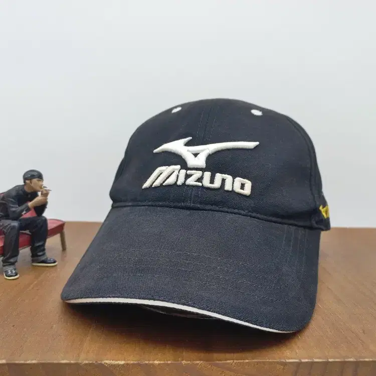 JPN 빈티지 미즈노 MIZUNO 자수 대두 볼캡 모자 블랙