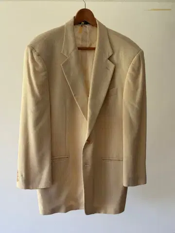 MISSONI UOMO 이탈리아제 빈티지 자켓 화이트 베이지 얼룩 있음