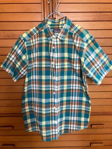 Patagonia MEN'S 오가닉 코튼 반팔 체크 셔츠 S