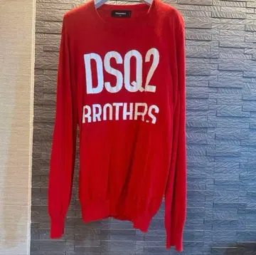 DSQUARED2 디스퀘어드 롱 스웨터 니트 S-M 사이즈 상당 빨간색
