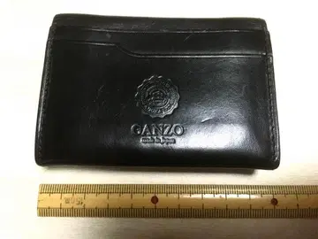 GANZO 간조 동전 지갑 코인 케이스 블랙 가죽