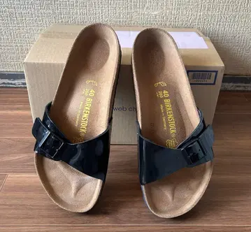BIRKENSTOCK 샌들 마드리드 블랙 페이턴트 26