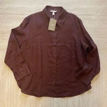 H&M 린넨 셔츠 브라운 XL 사이즈
